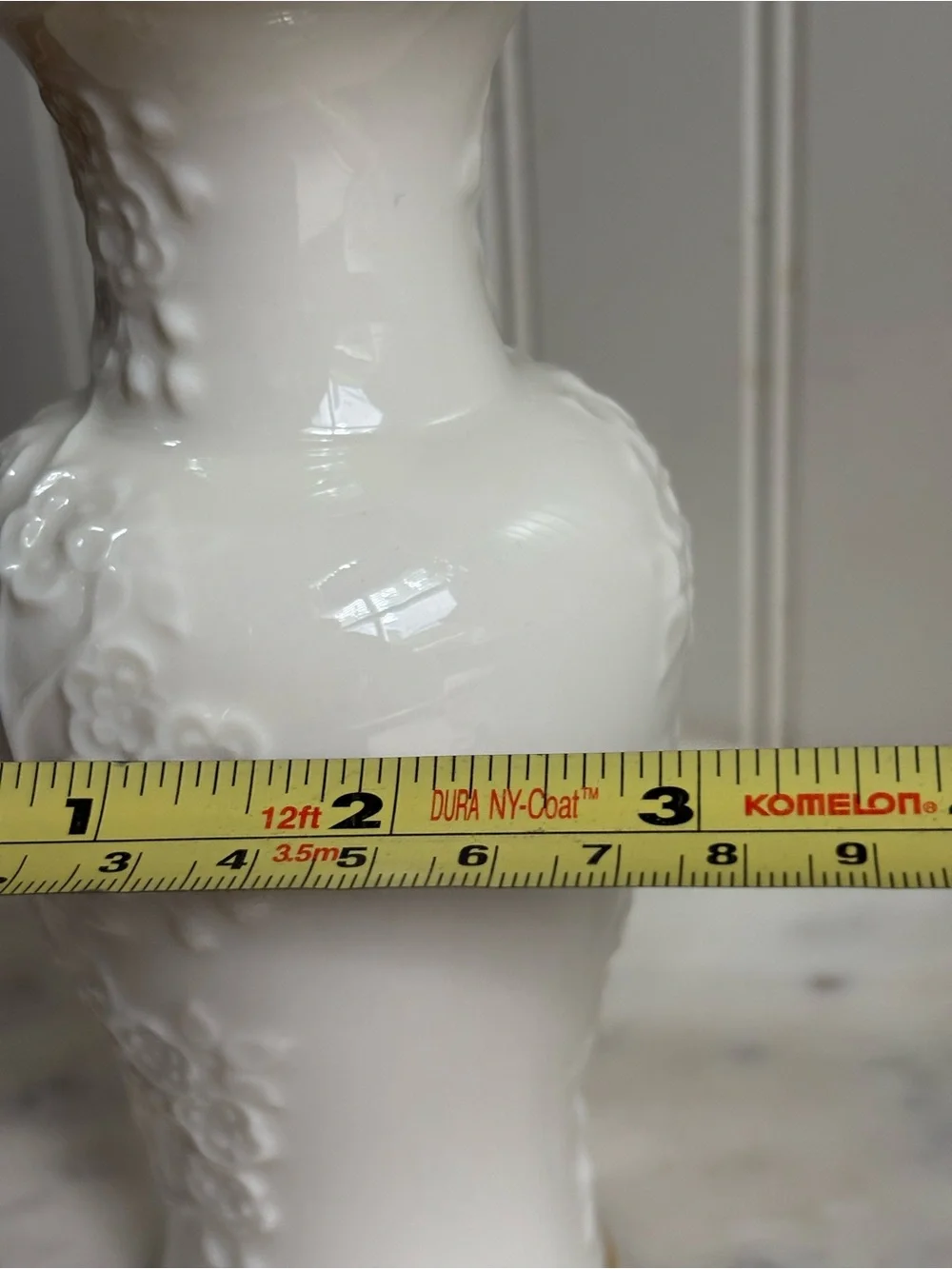 Vintage Lenox Ming Blossom Ivory Porcelain Bud Vase Embossed Floral 24k Gold VTG